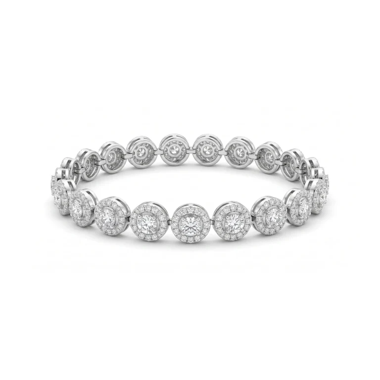 Silver Halo tennis bracelet
