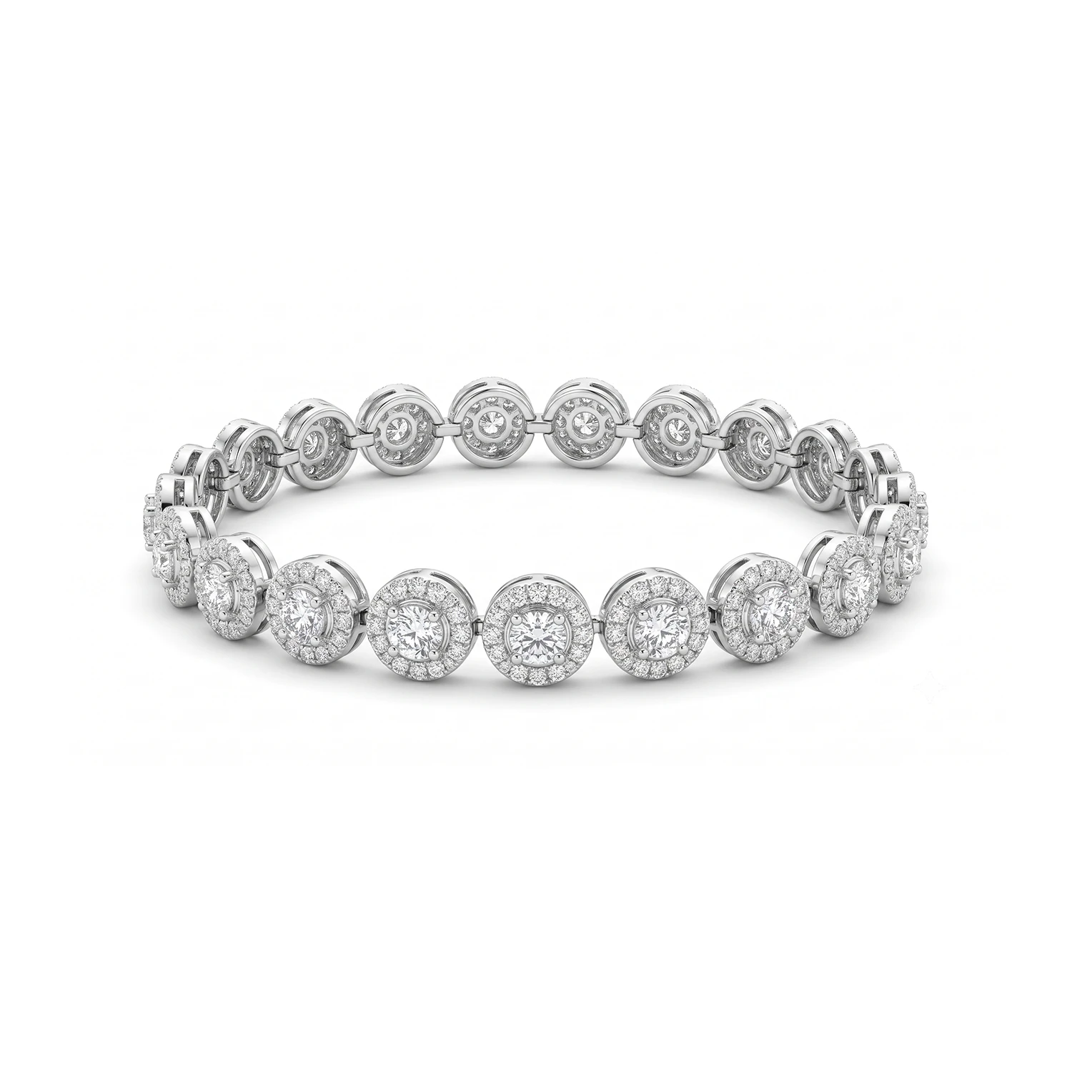 Silver Halo tennis bracelet