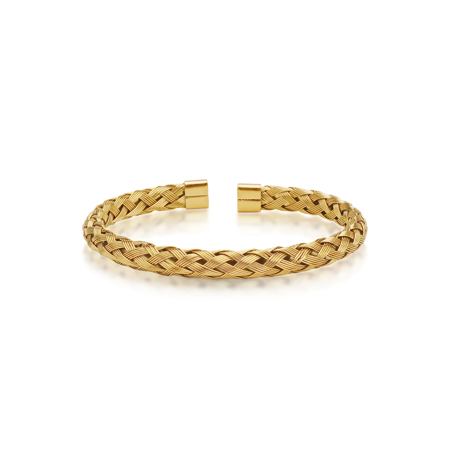Woven gold cuff bracelet