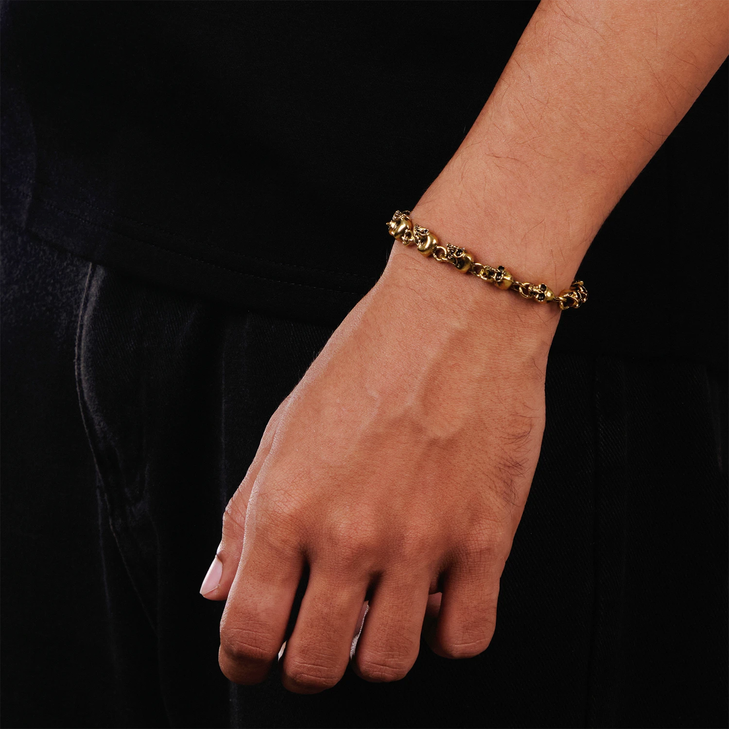 beaded skull bracelet