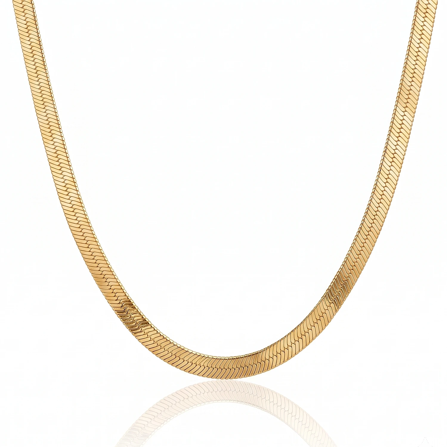 5mm gold herringbone chain