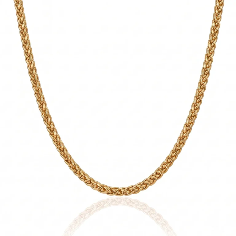 3mm gold wheat chain for men