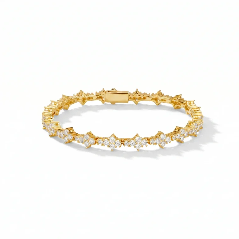 gold honeycomb tennis bracelet
