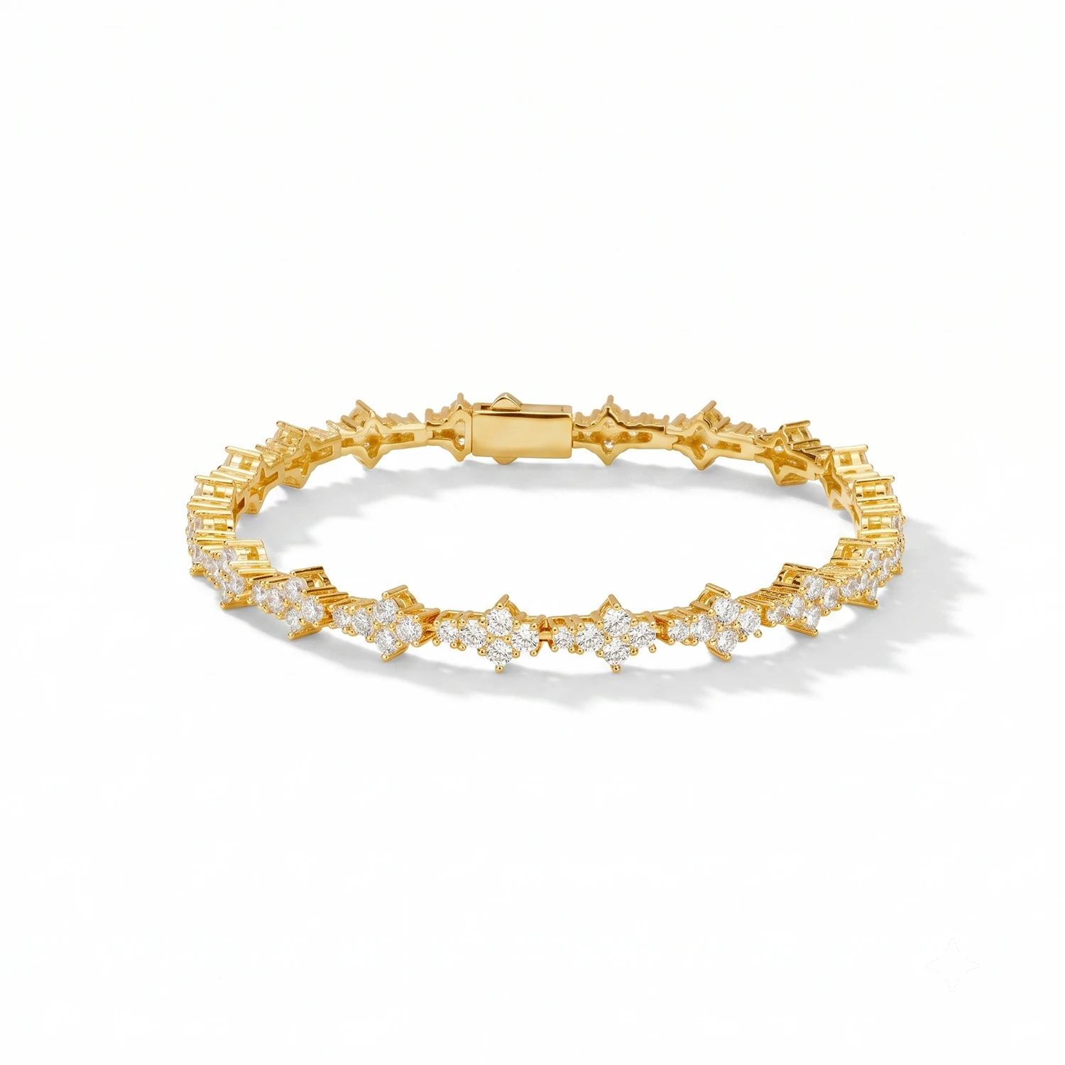 gold honeycomb tennis bracelet