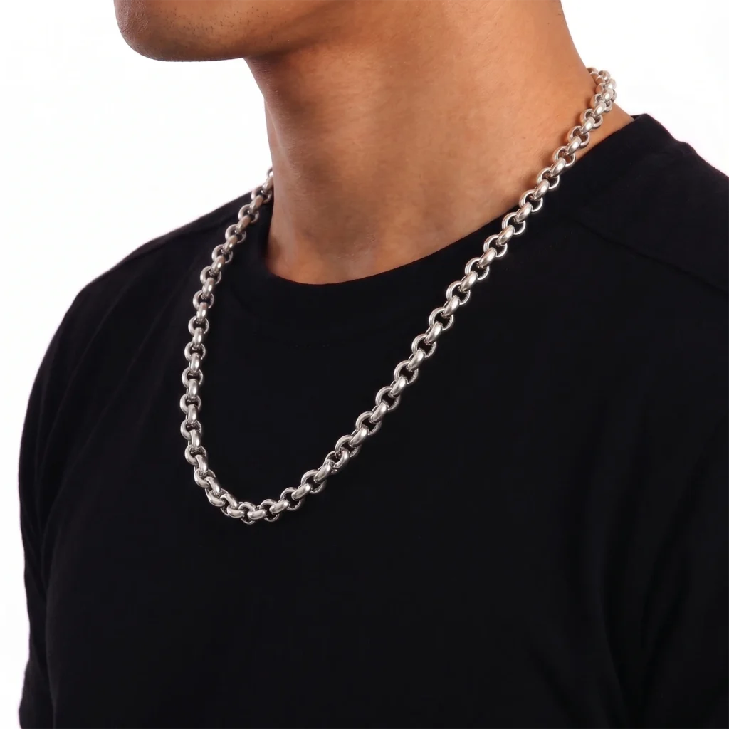 Most Popular Men's Chains: Which Style, and When to Wear It 3 mens silver belcher chain 6mm