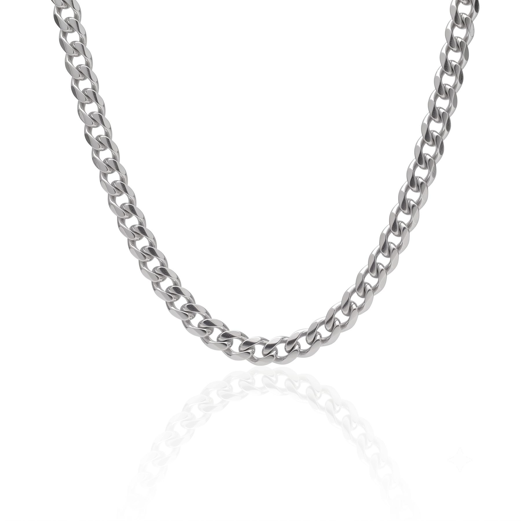 silver 6mm cuban link chain