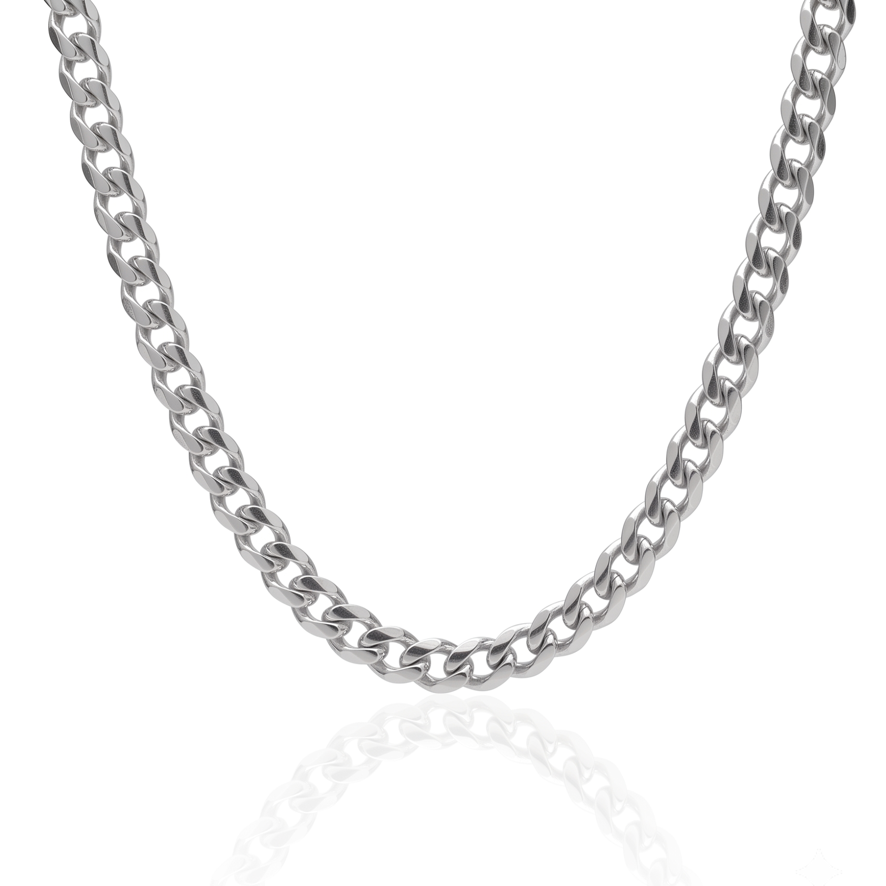 silver 6mm cuban link chain