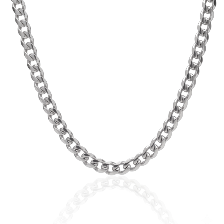 silver 6mm cuban link chain