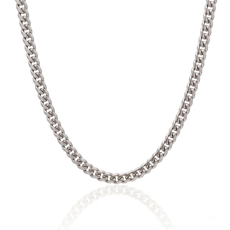 silver cuban link chain