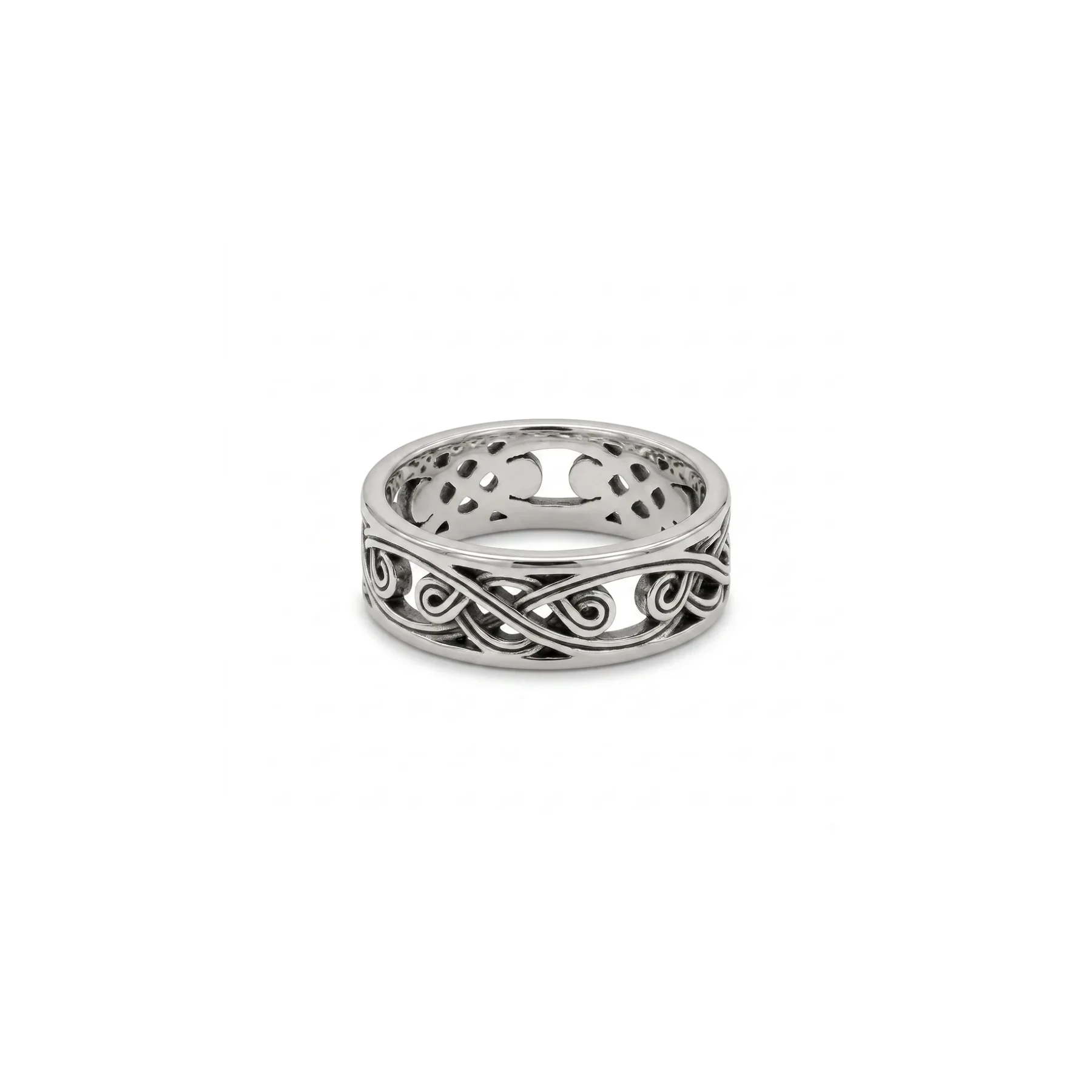 Celtic Openwork Silver Ring